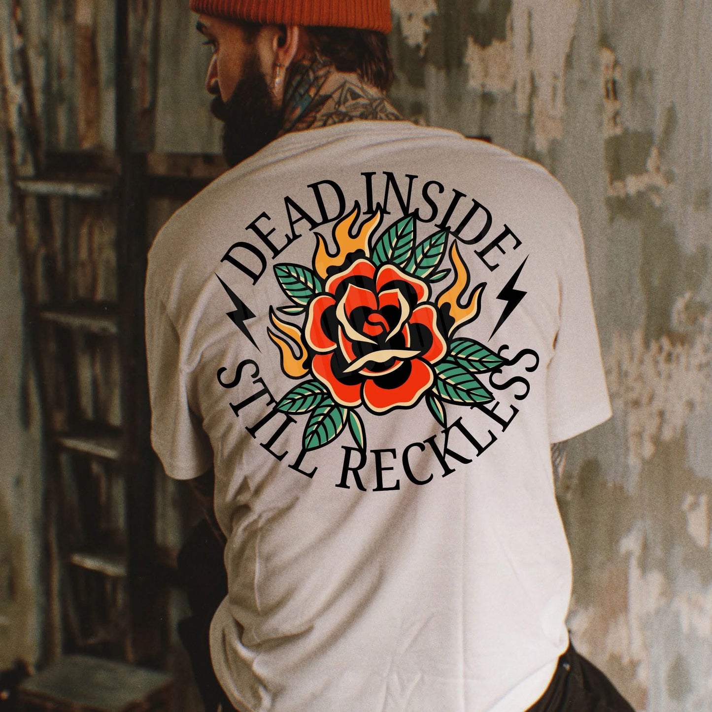 Dead inside still reckless - front + back