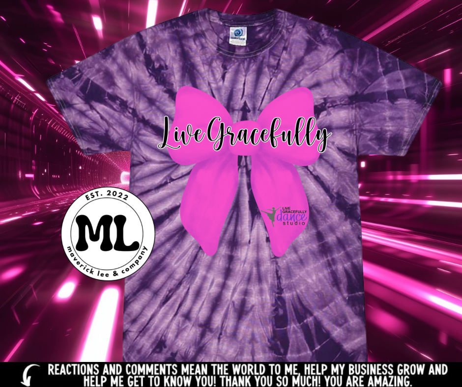 Live gracefully, watercolor bow