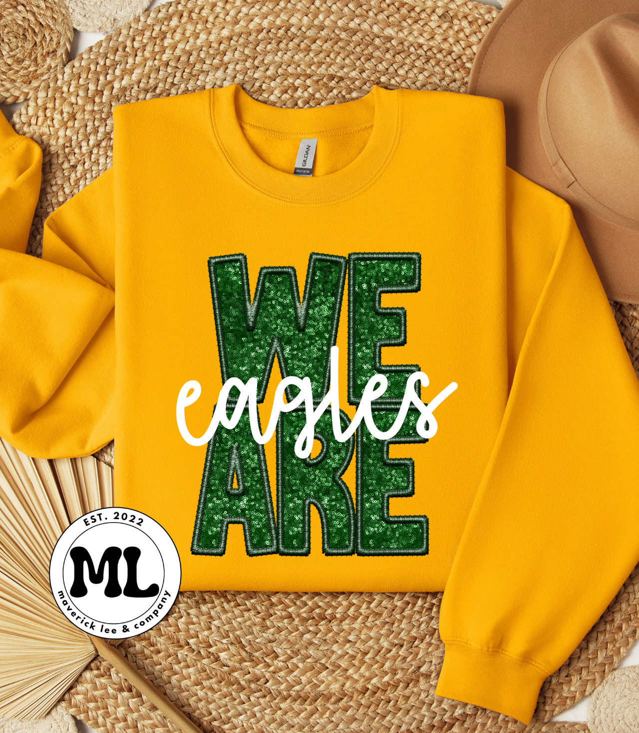 We are Eagles faux sequin