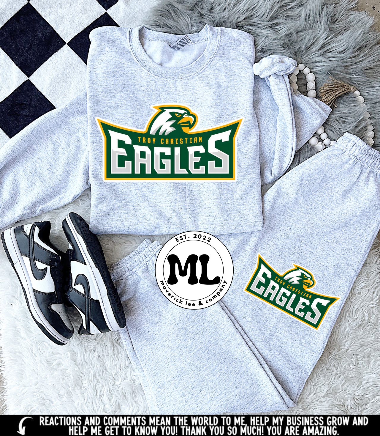 Troy Christian Ash jogger set