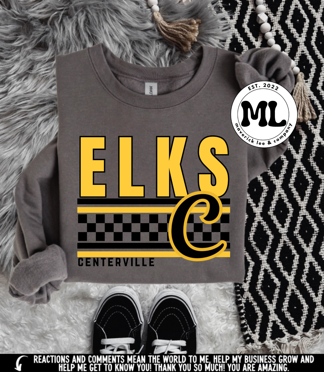 Centerville Elks youth baseball checkered