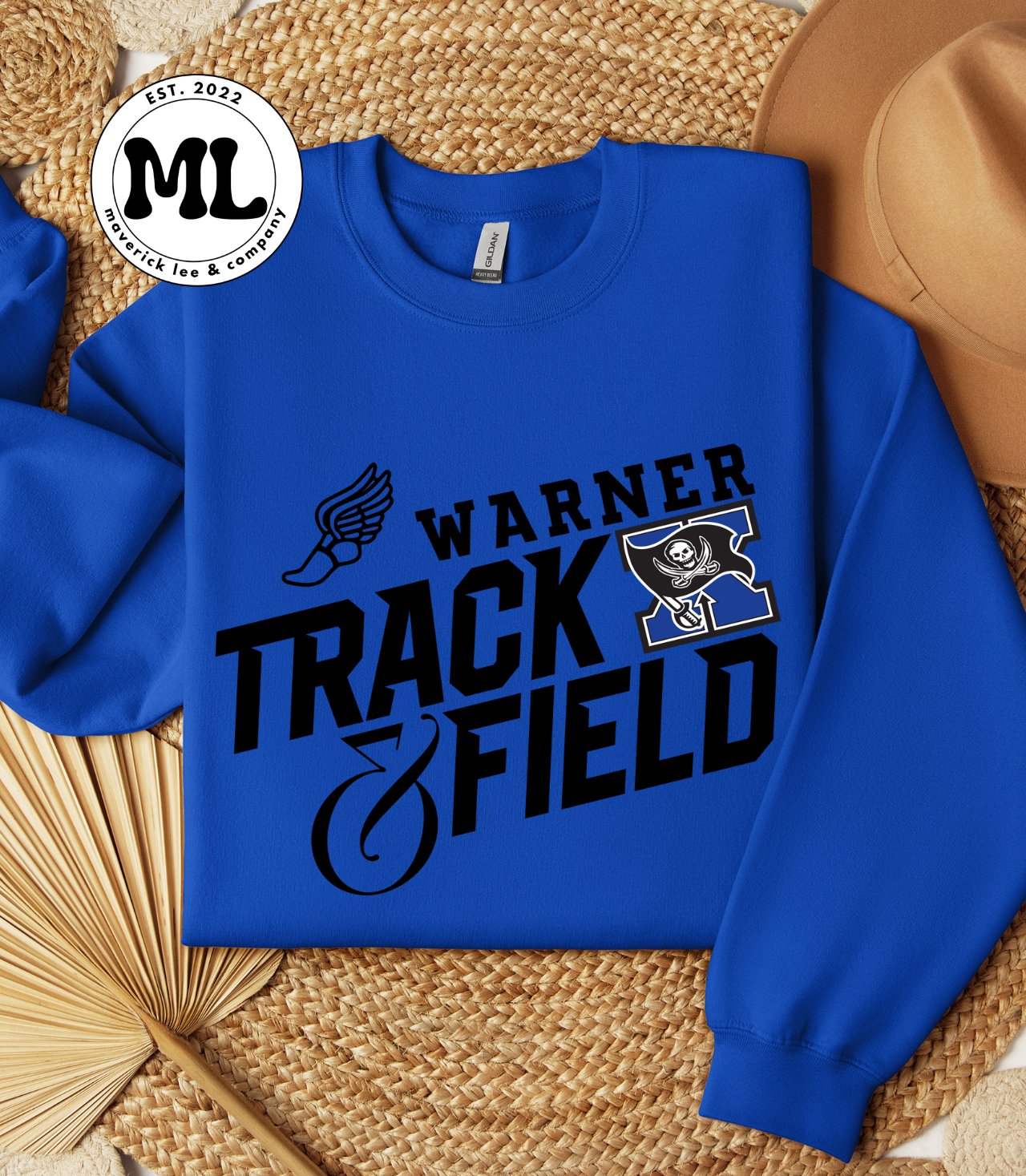 Warner track and field black retro