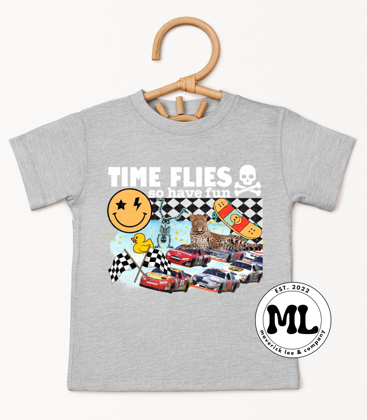 Time flies so have fun – white