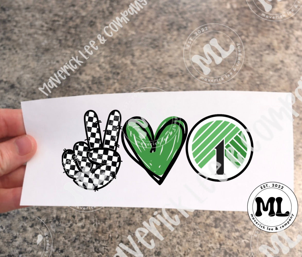 Peace love DT 3”– UVDTF sticker