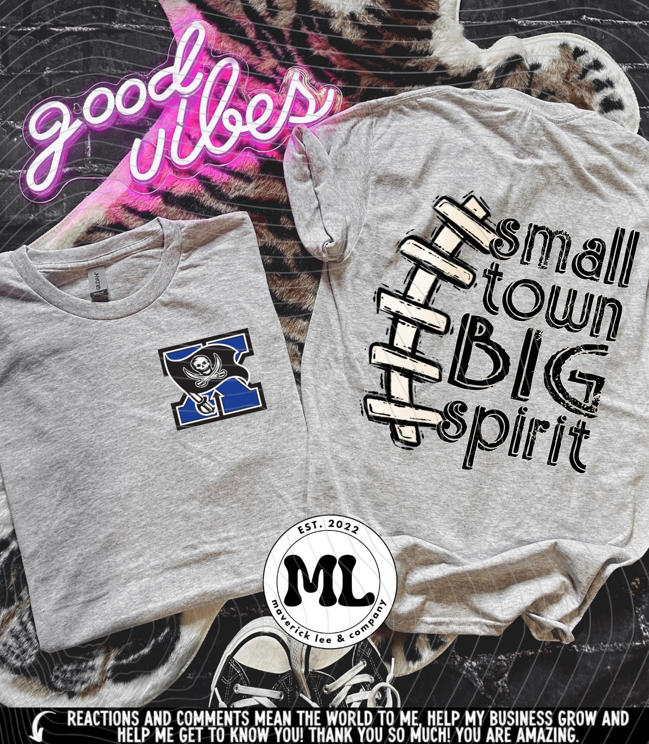 Custom team -small town big spirit football