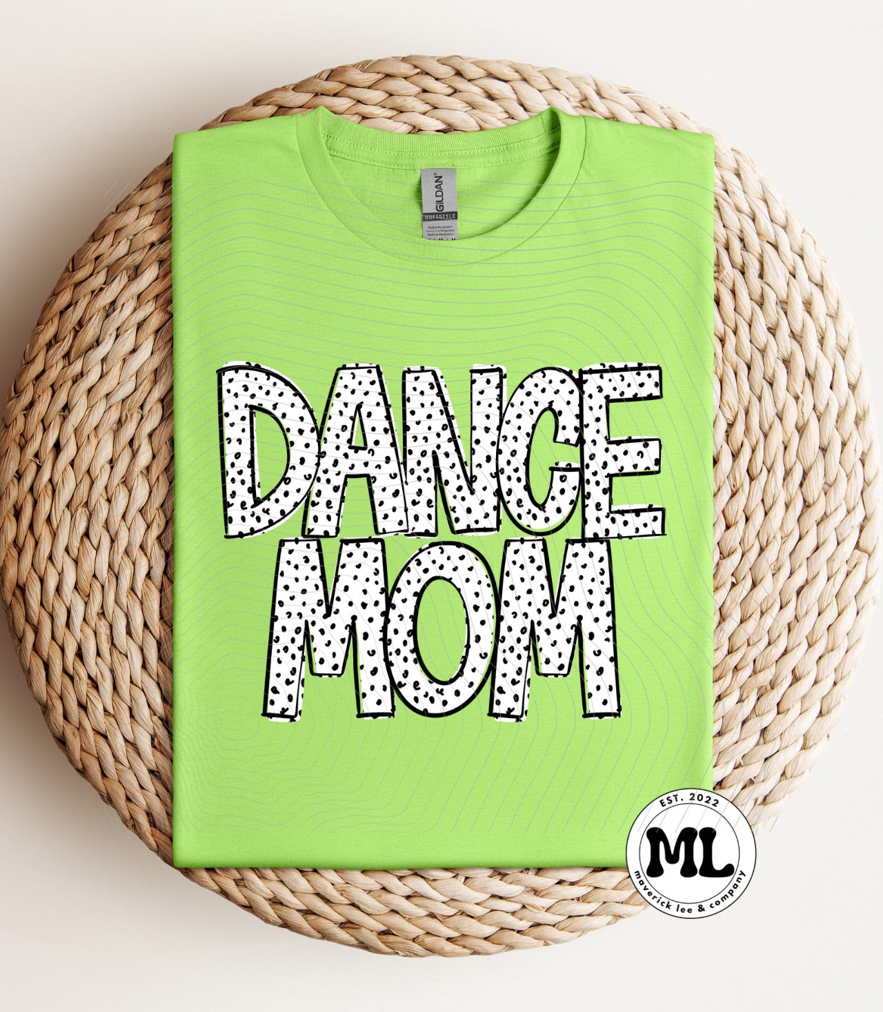 Dance mom white and black dots