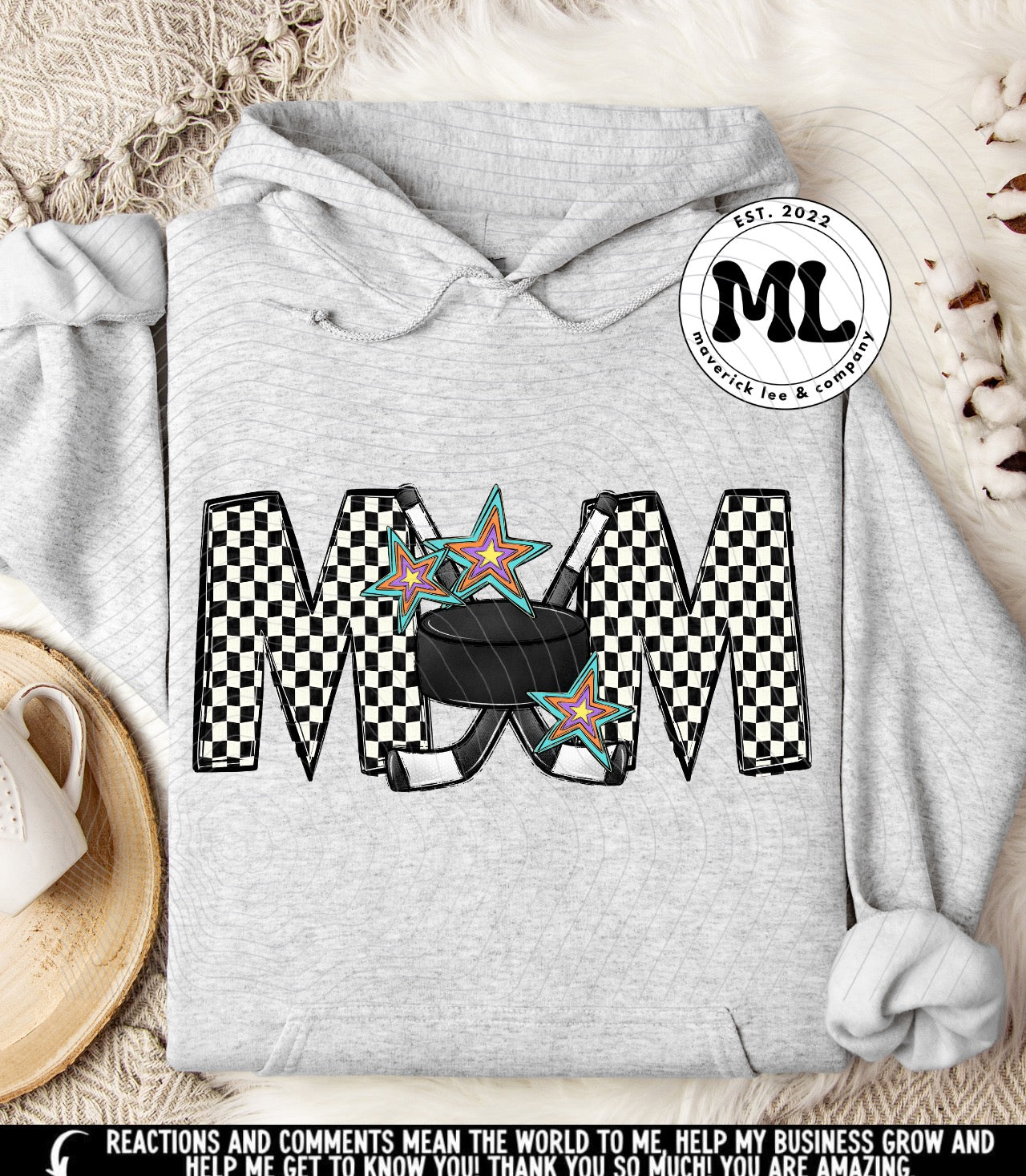 Checkered hockey mom