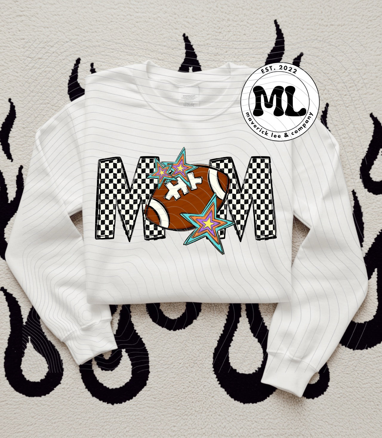 Checkered football mom