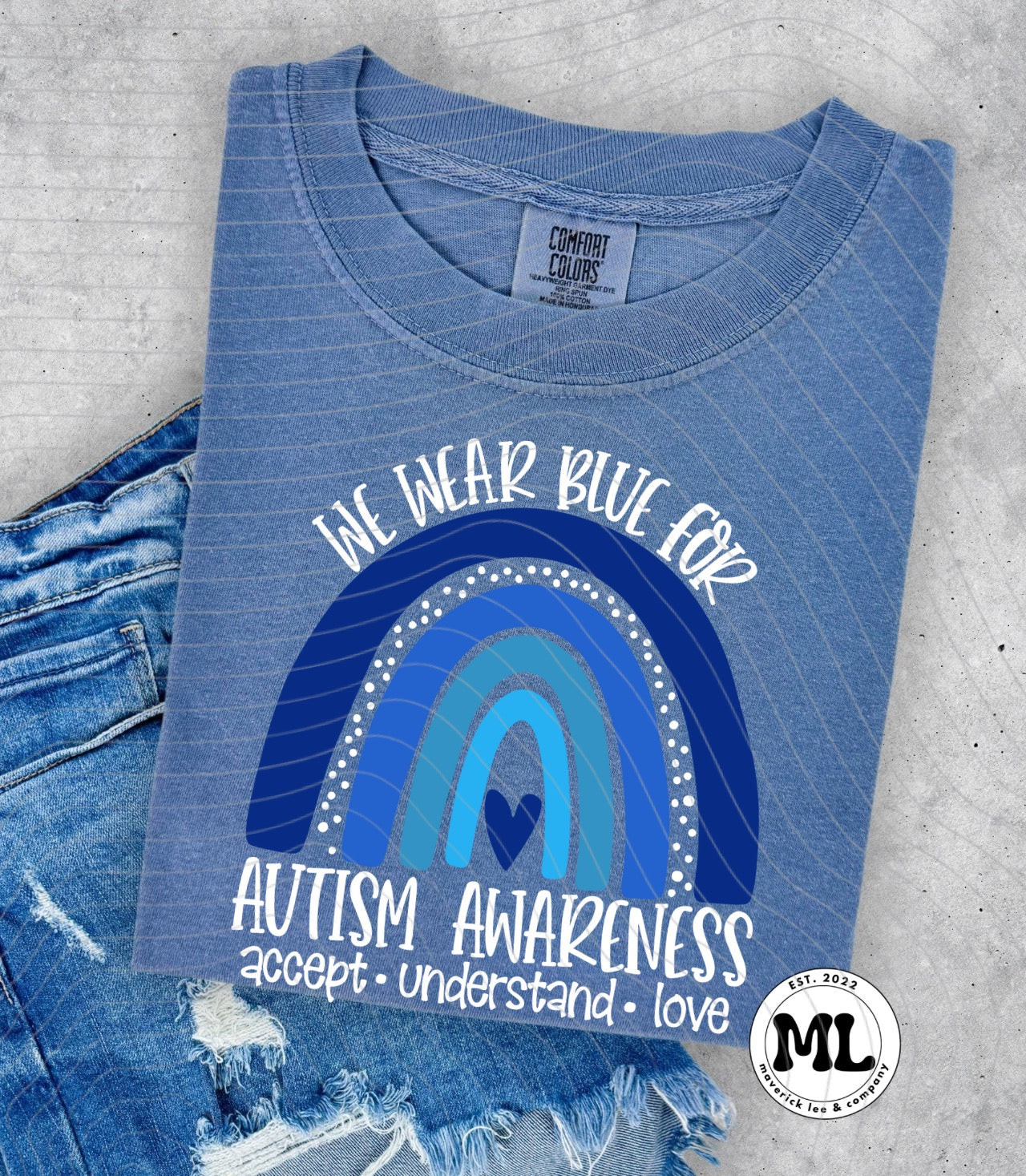 We wear blue for autism awareness