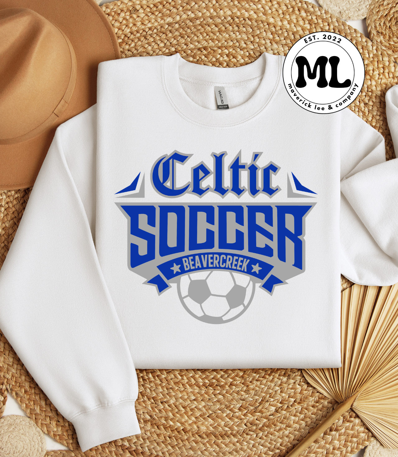 Celtic soccer grey and royal logo