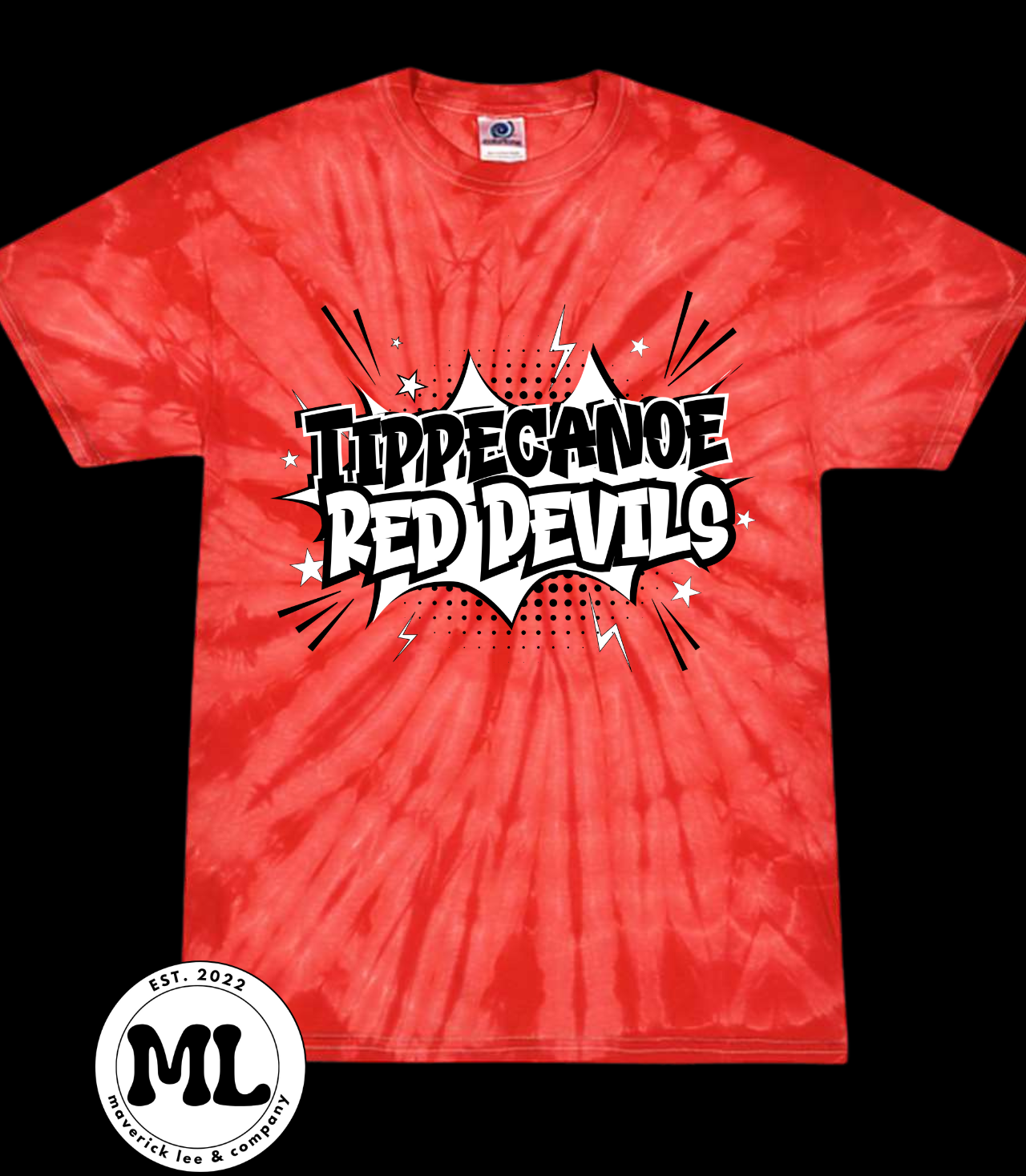 Tippecanoe red devils black and white graffiti