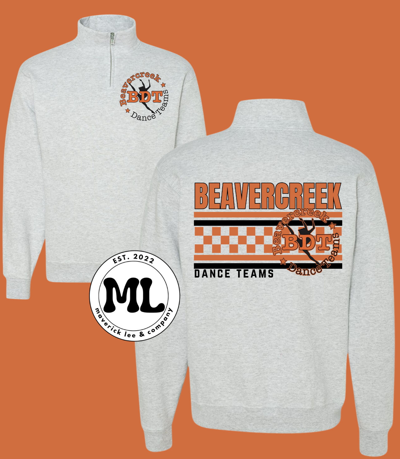 Beavercreek dance team - front + back