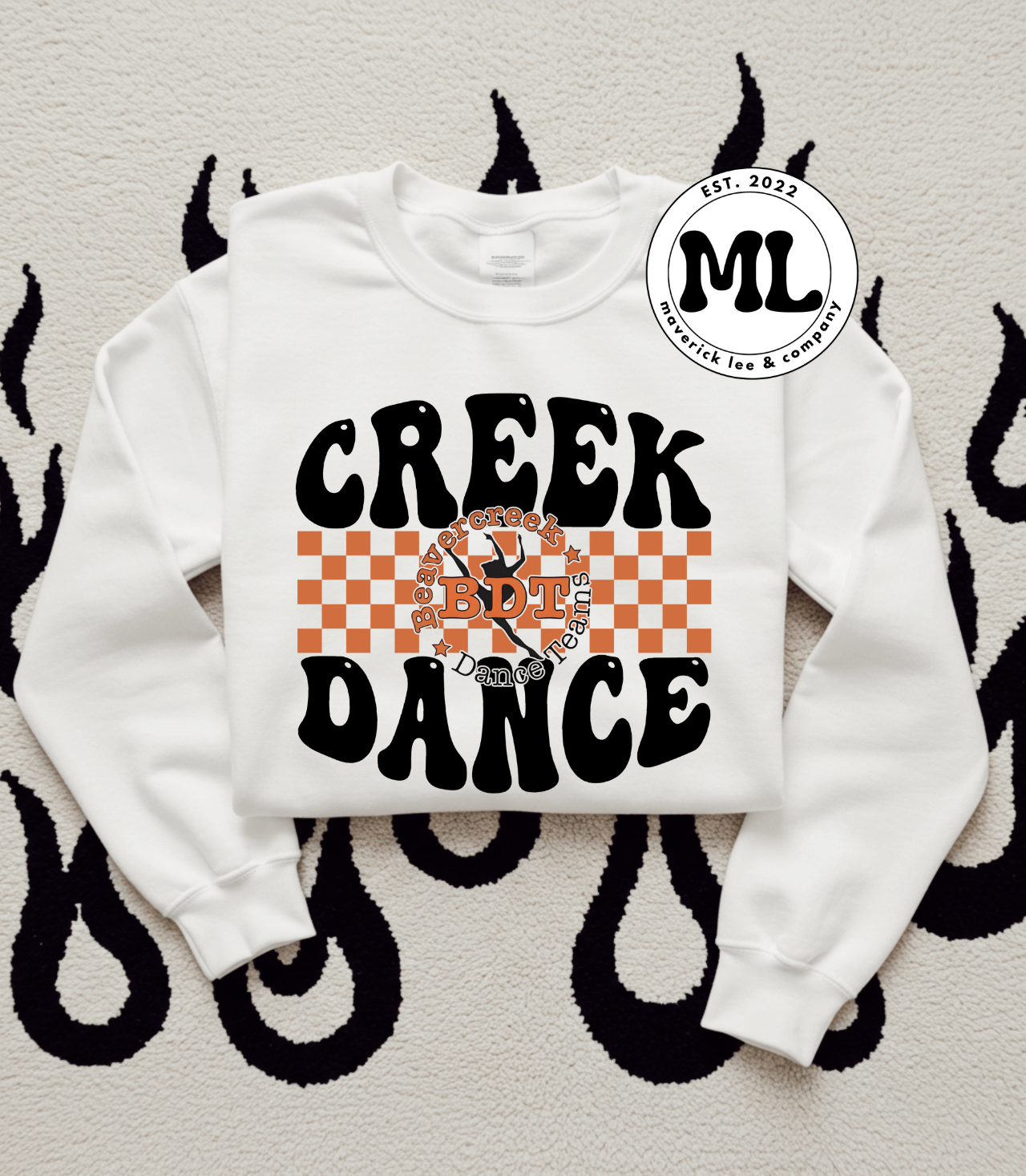Beavercreek dance team - checkered wavy