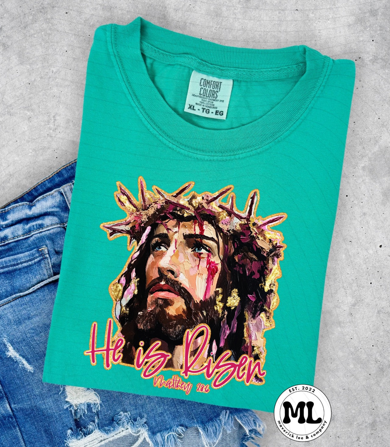 He is risen watercolor