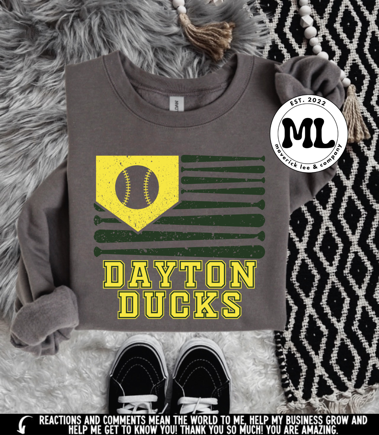 Dayton ducks bat flag