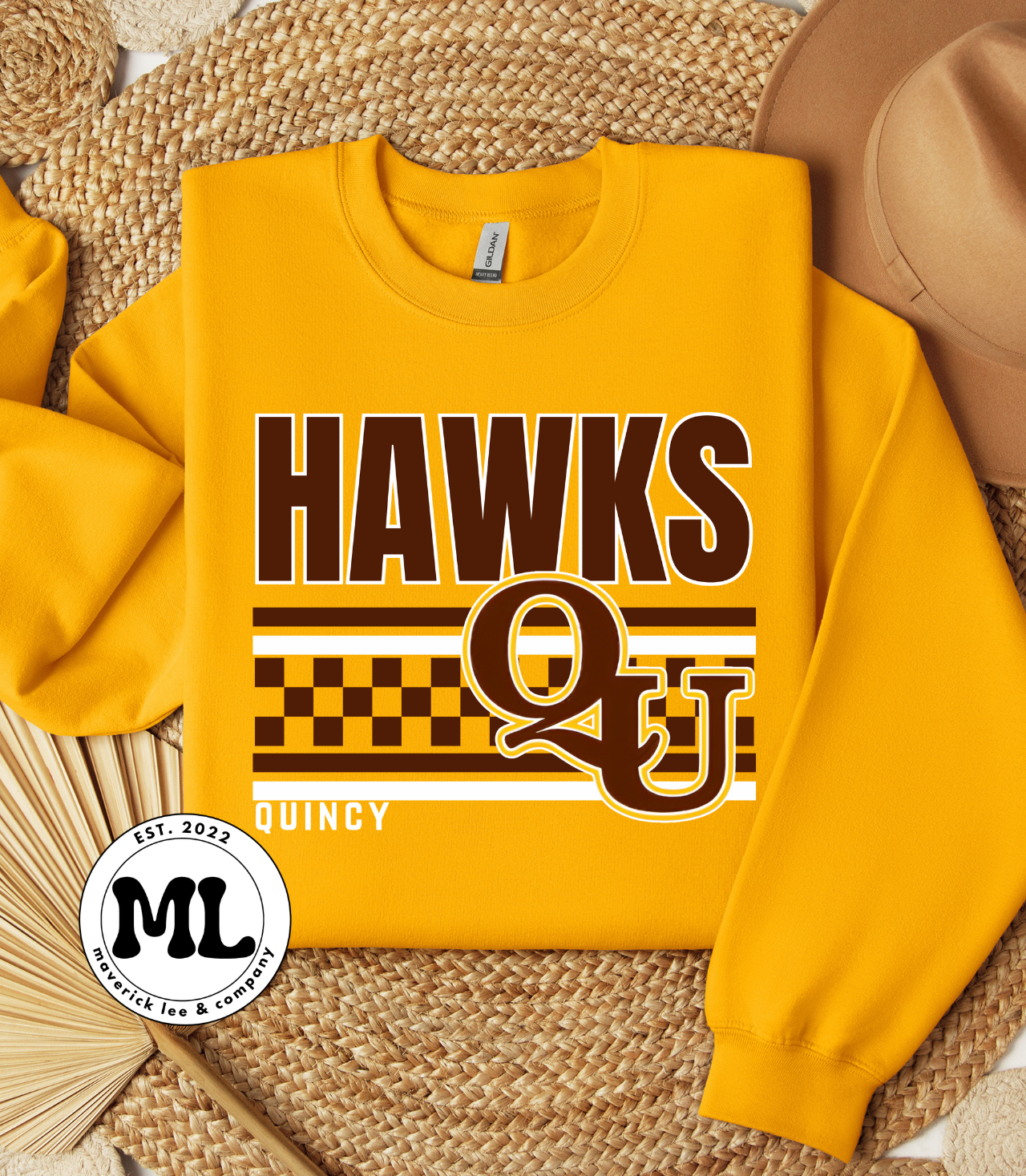 Quincy University checkered