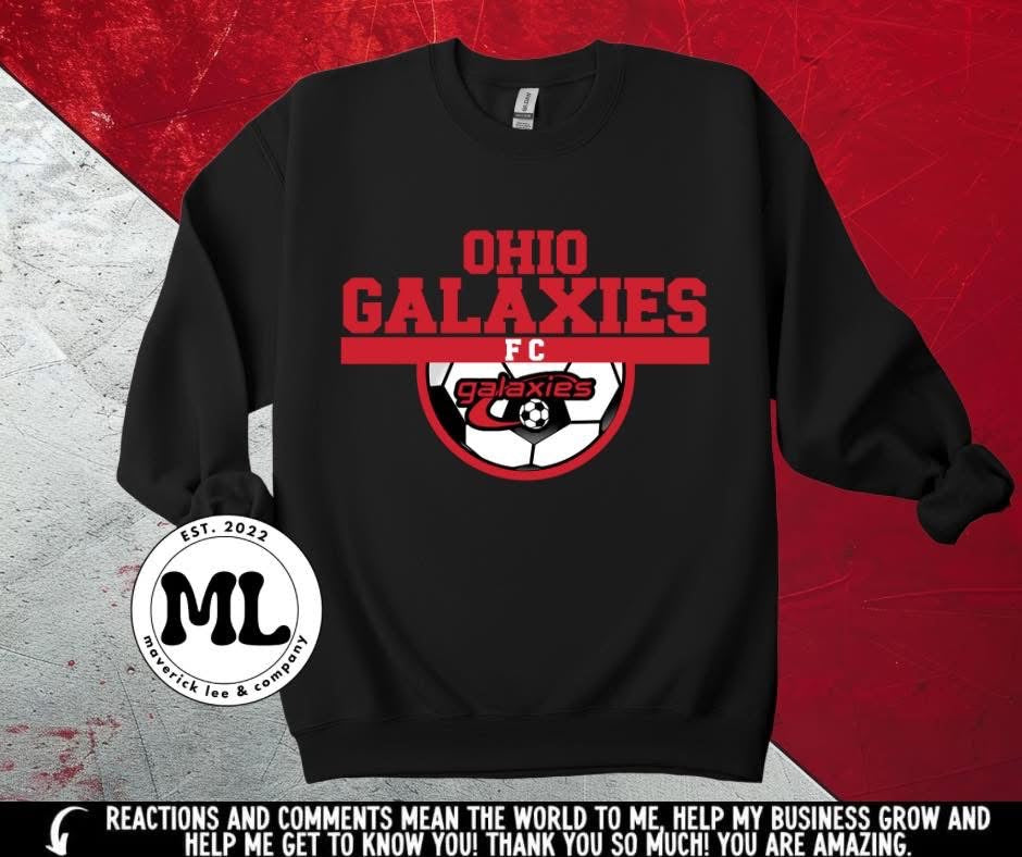 Ohio Galaxies vertical split soccer ball