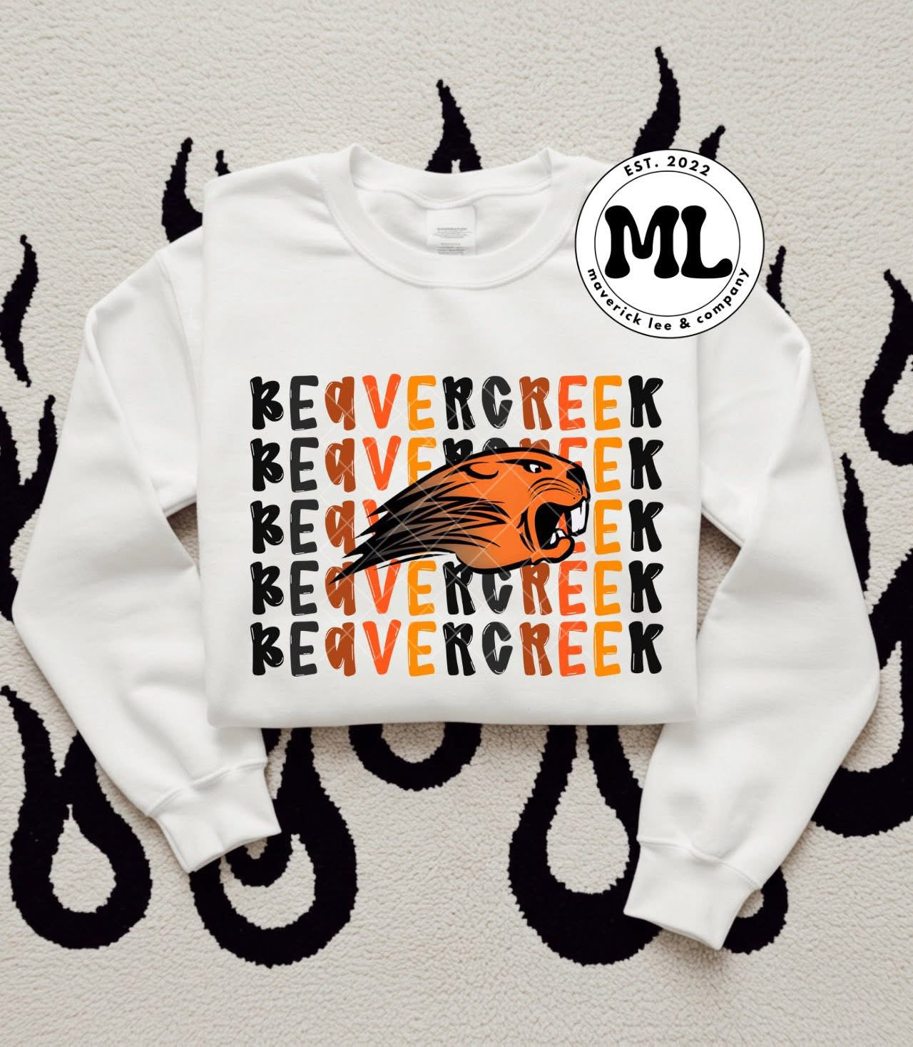 Scrolling multicolor beavercreek logo