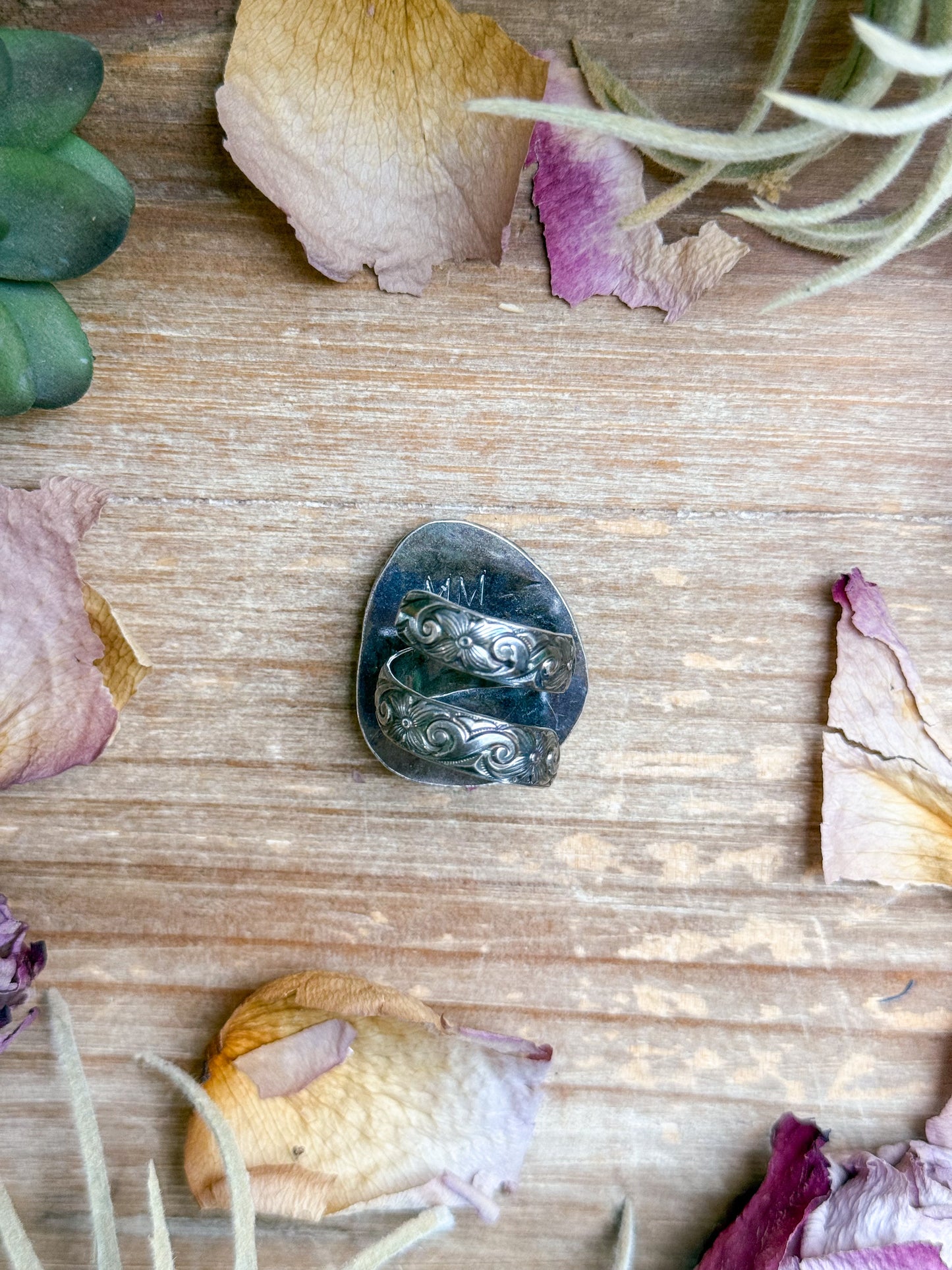 MJ Ring – Sterling Silver Adjustable Free Form Turquoise Ring