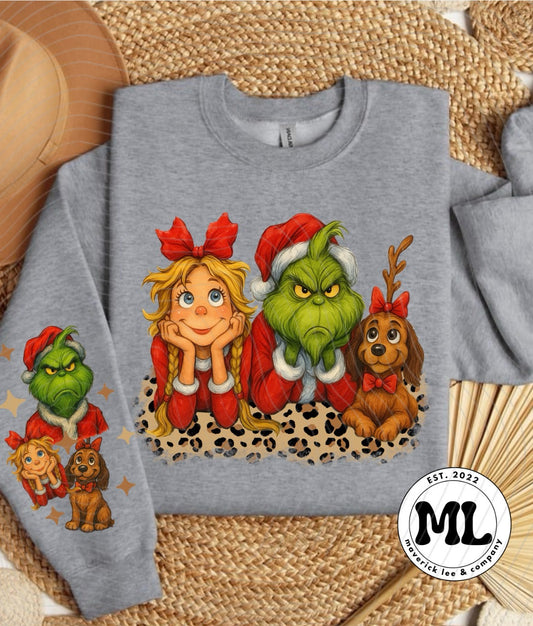 Grouchy cheetah Christmas with Sleeve