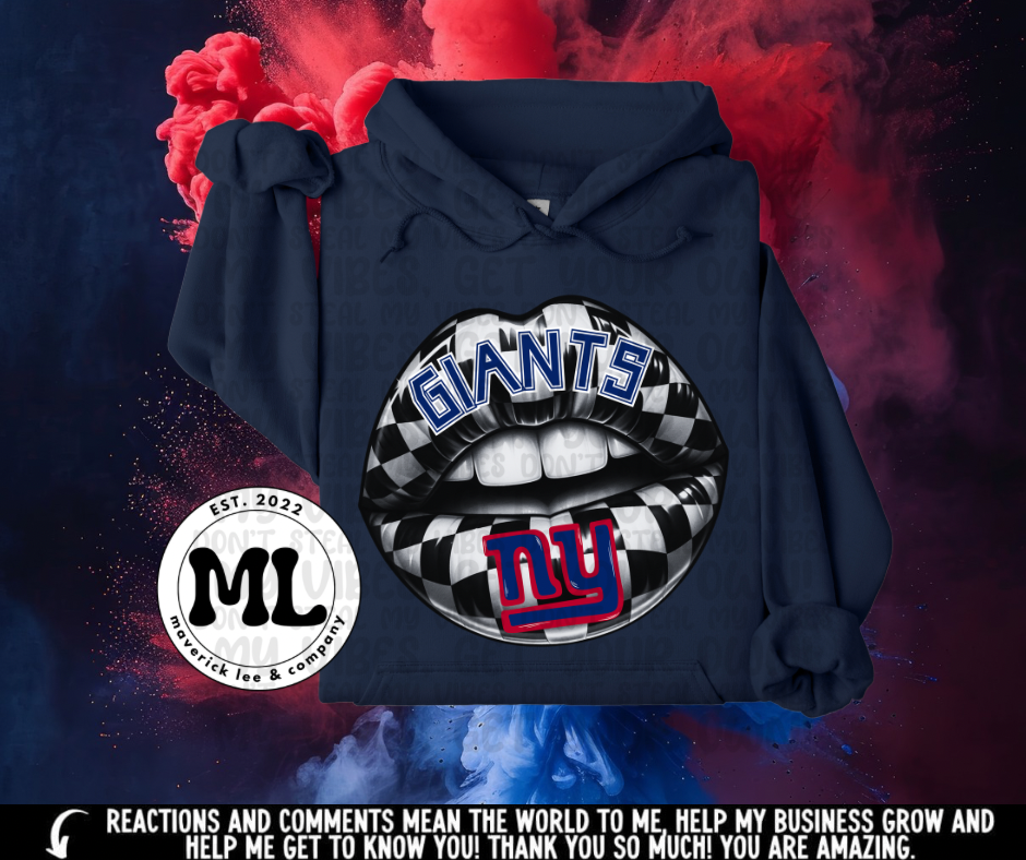 Checkered lips football collection