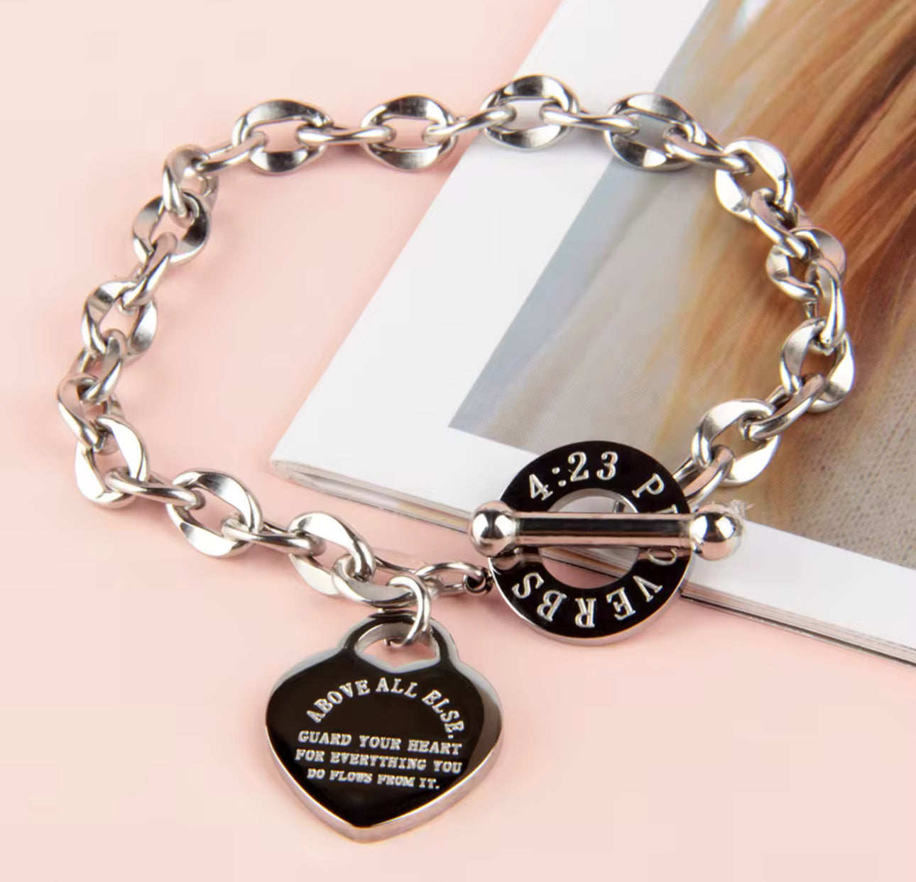 Proverbs 4:23 Bracelet - Christian Bracelet - Christian Gift - Faith Bracelet - Christian Apparel