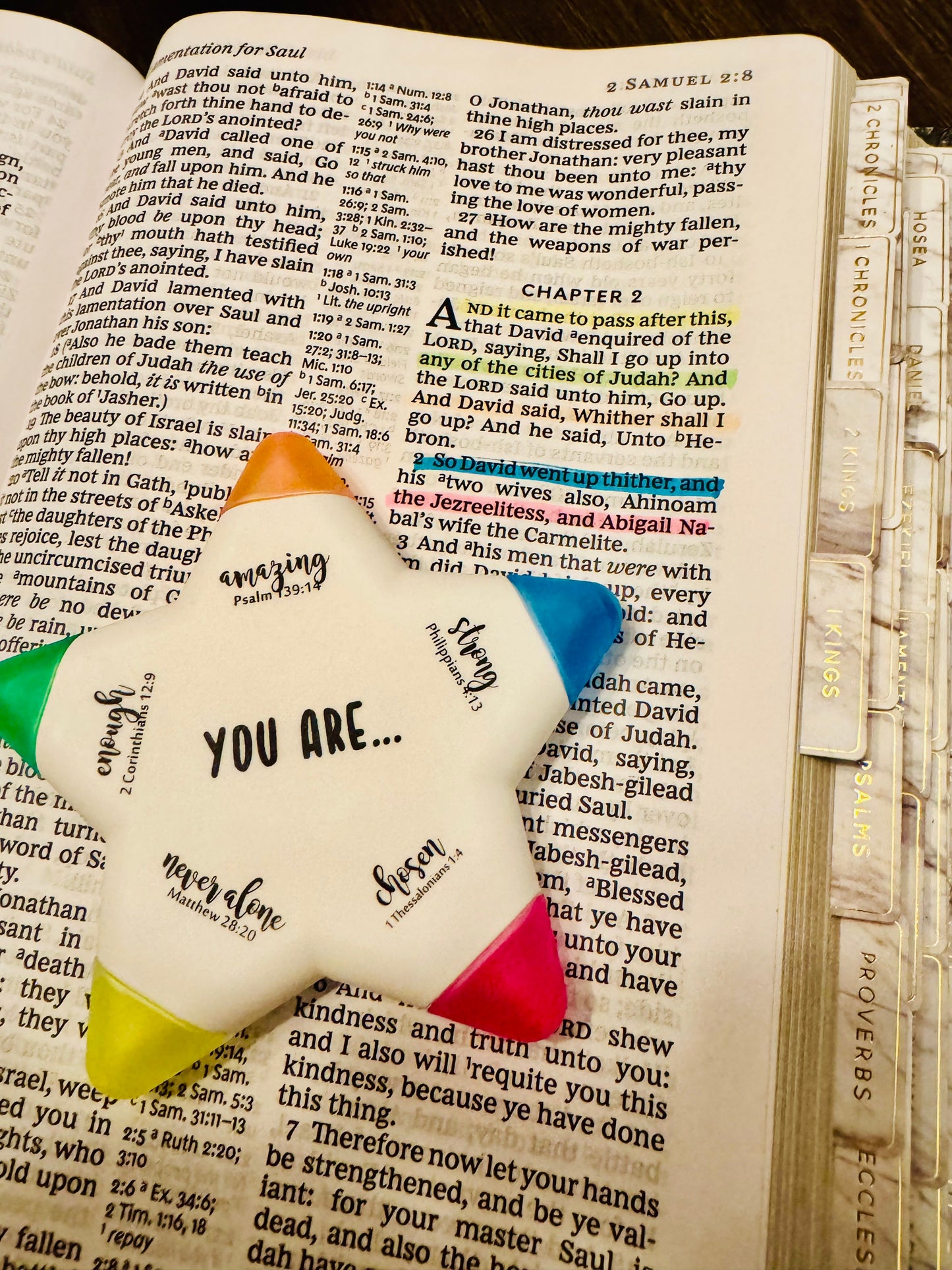 You Are Scripture Star Bible Highlighter - Bible Highlighter Star - No Bleed Through Highlighter - Bible Safe - Quick Dry Highlighter - Gift