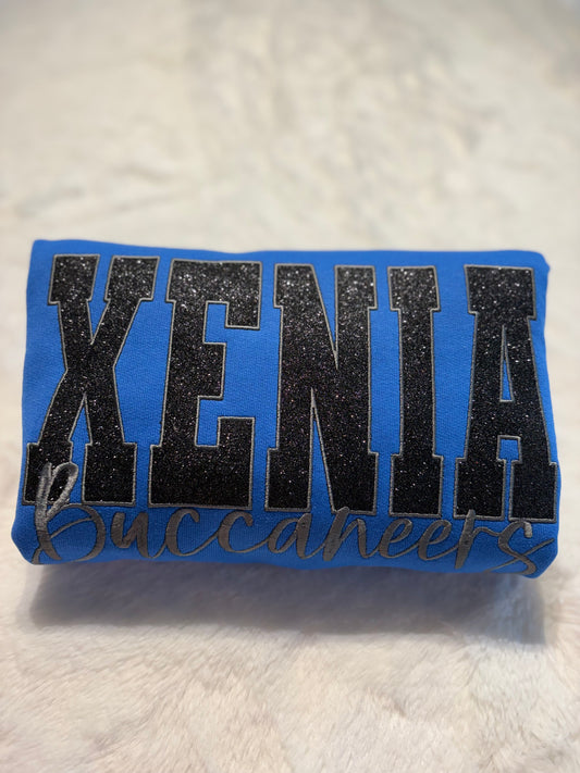 Embroidery Glitter Block + Script