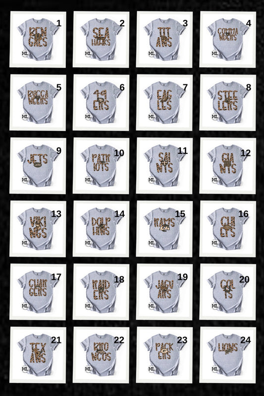 Camo gold glitter football collection