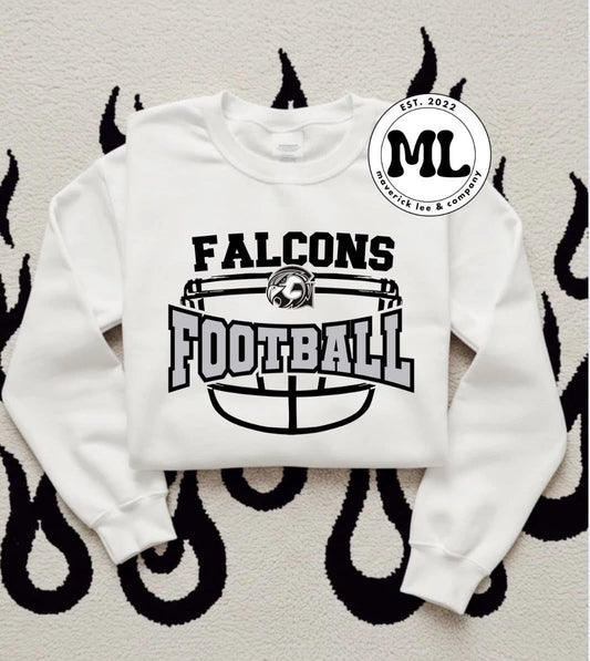 Graham falcons - football helmet