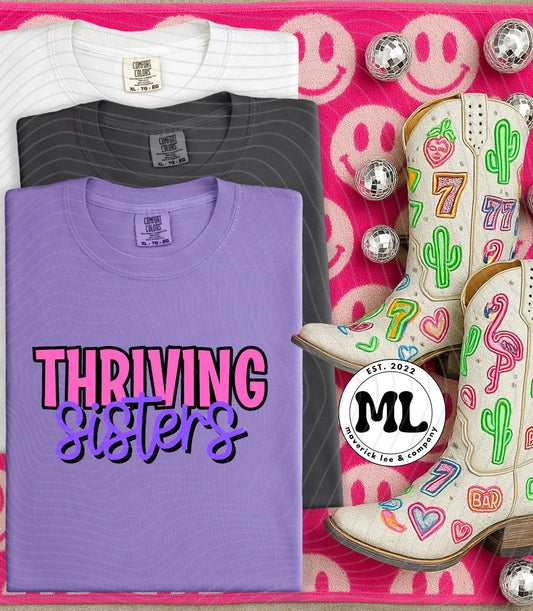 Thriving sisters pink + purple
