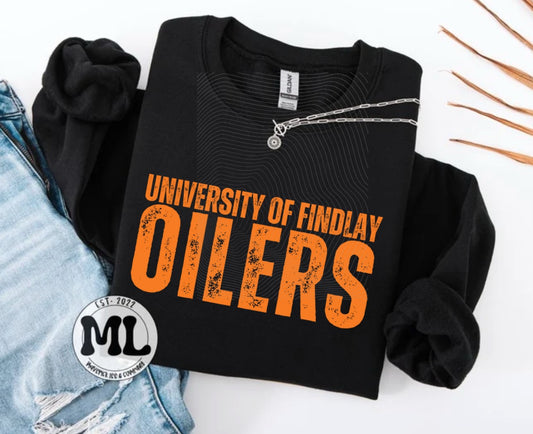 Findlay Oilers - orange distressed