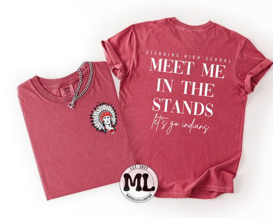 Stebbins Indians - meet me in the stands front and back