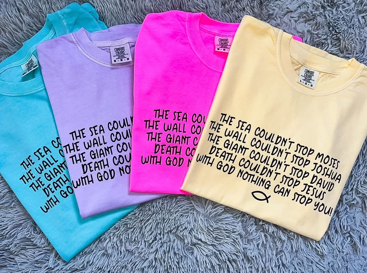 With God, nothing can stop you - black font
