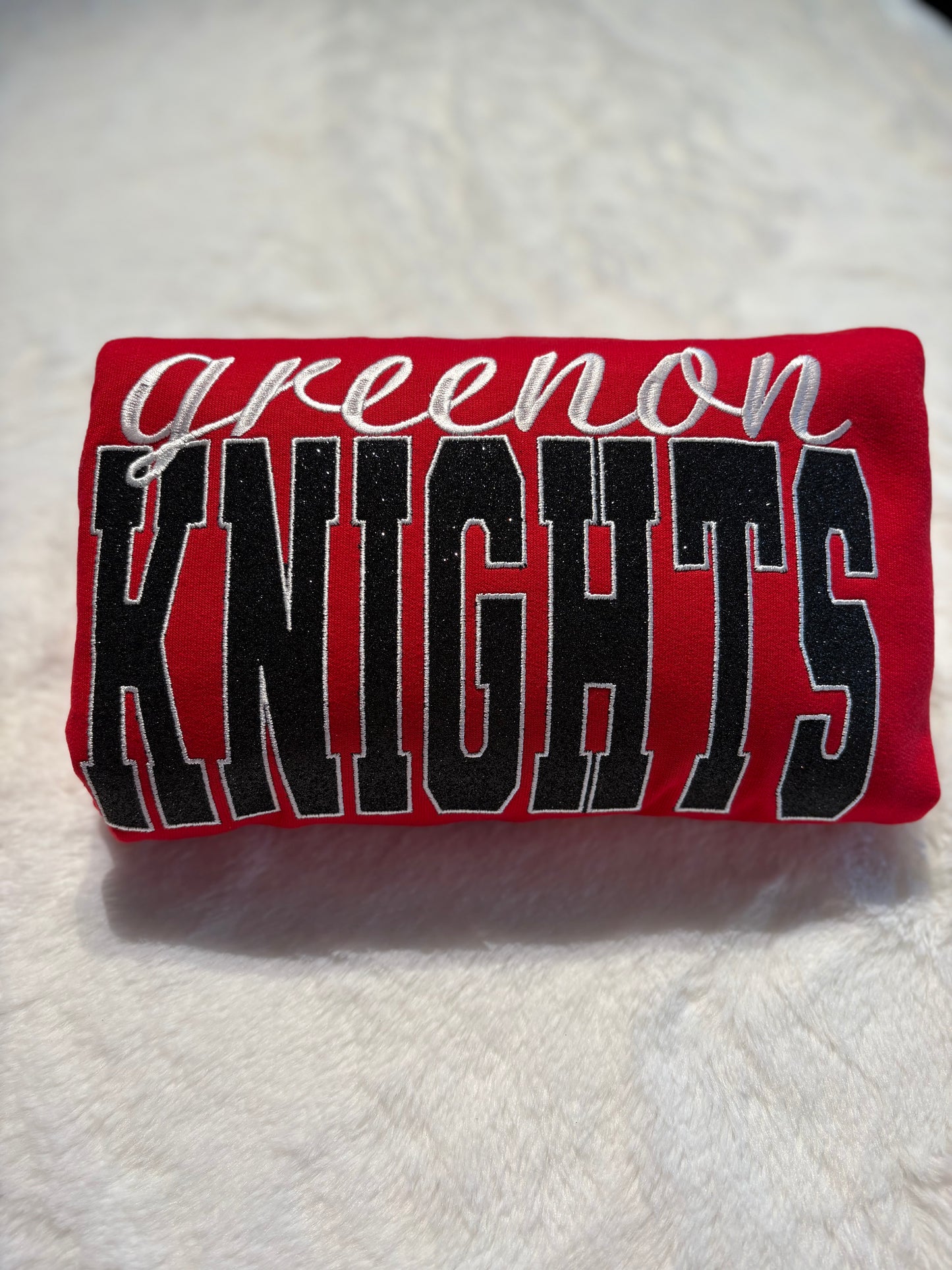 Embroidery Glitter Block + Script