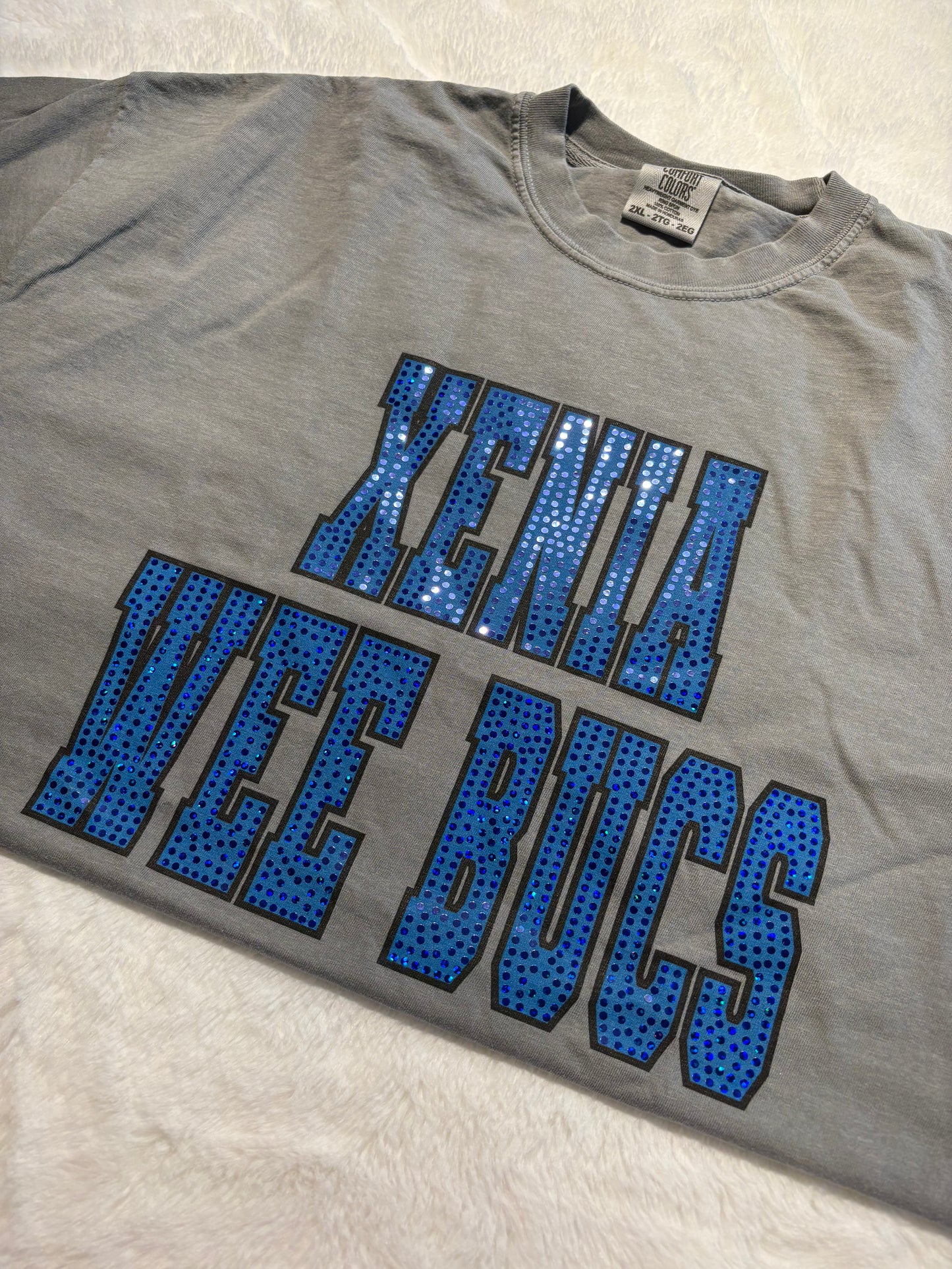 Custom block spangle tee