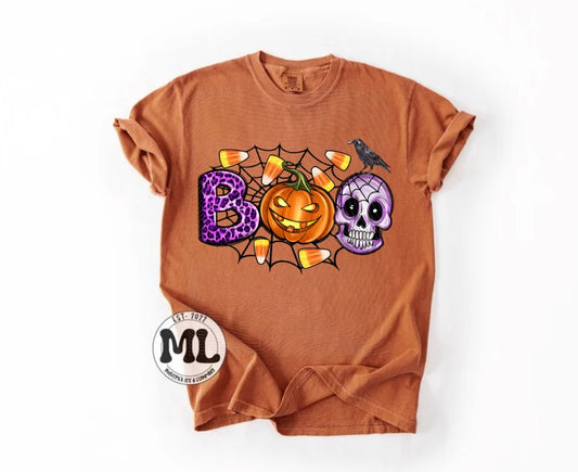 Boo colorful candy corn