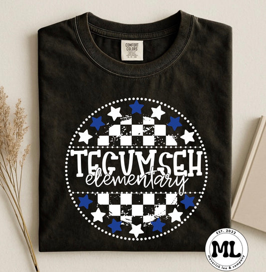 Tecumseh Elementary checkered with Stars