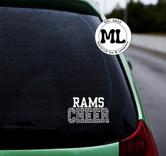 Rams cheer cheetah decal 6” – UVDTF sticker