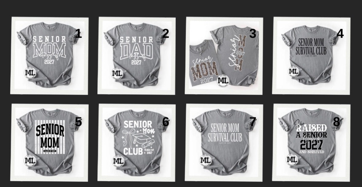 Black and white senior parents collection 2027