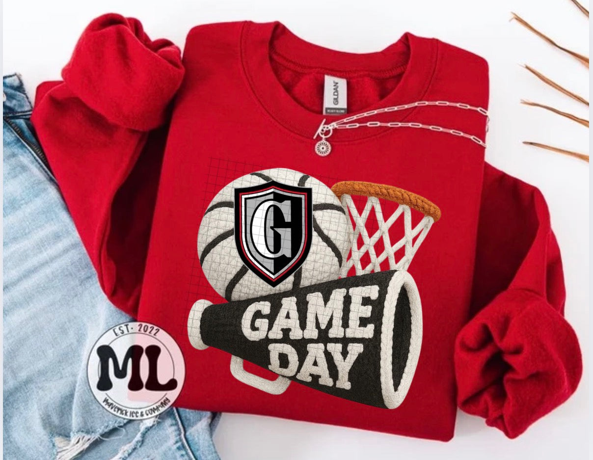 Game day basketball Greenon faux crochet