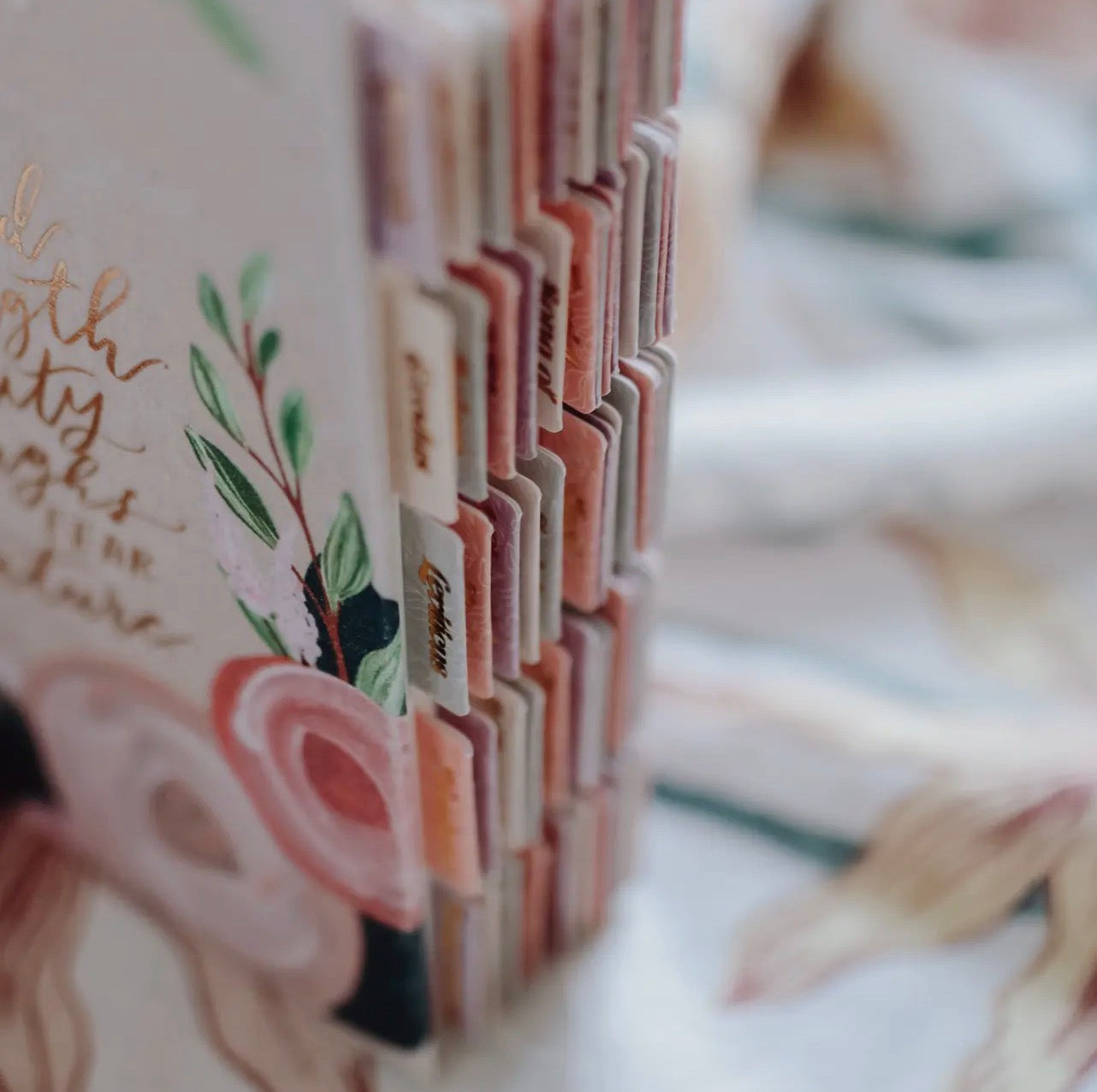 Pastel floral bible tabs