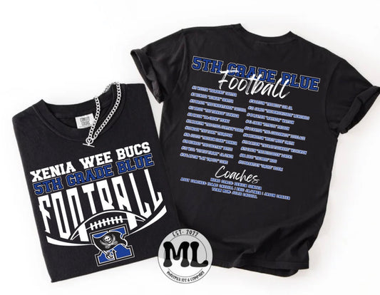 2026 5th grade blue football with roster
