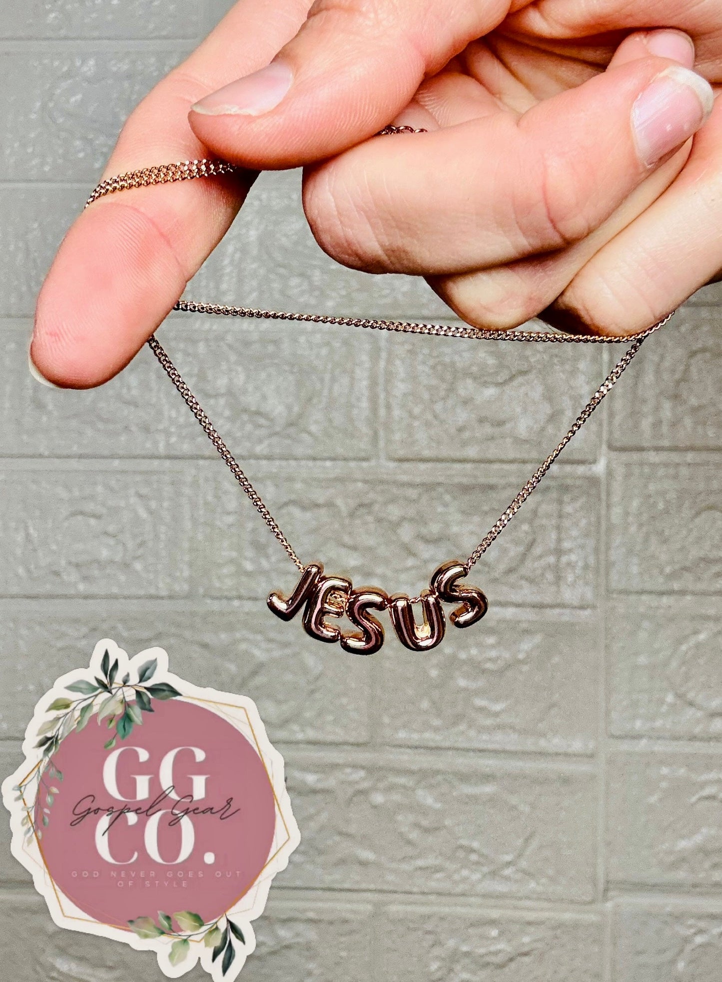 Jesus Bubble Name Necklace - Christian Jewelry - Christian Necklace  - Christian Gift