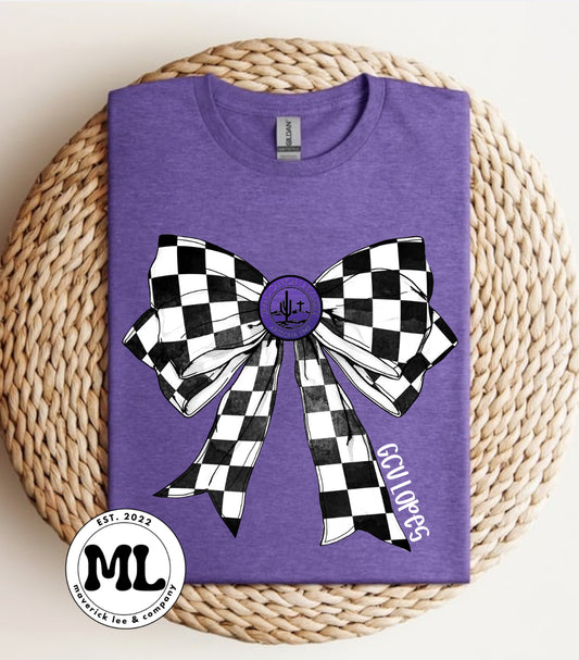 Antelopes Grand Canyon checkered bow