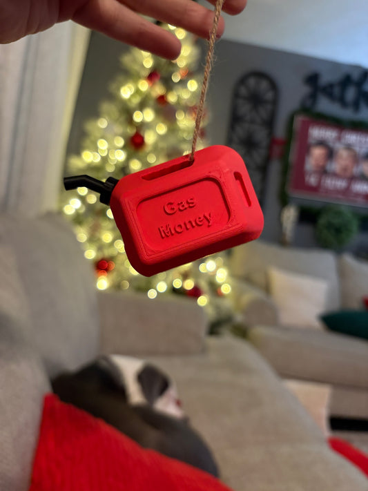 In stock - Gas money gift ornament