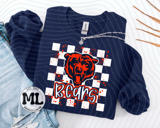 Bears Youth Football - checkered splash