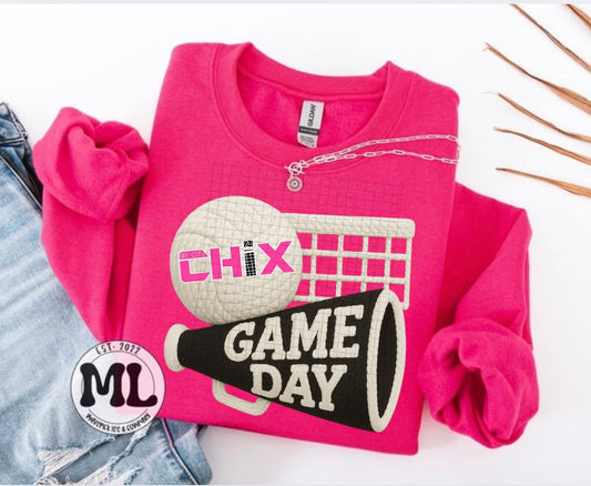 Game day Chix faux crochet