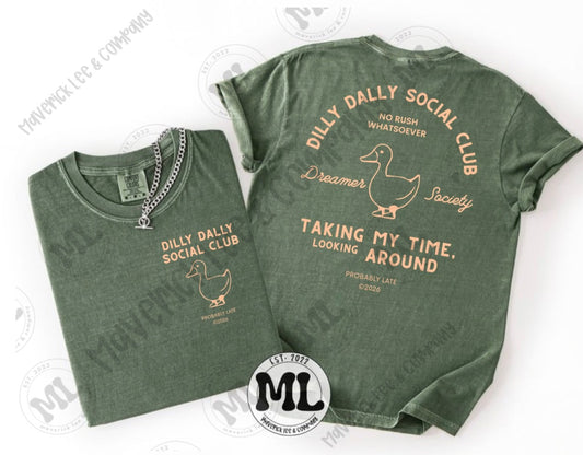 Dilly Dally Social slub - peach