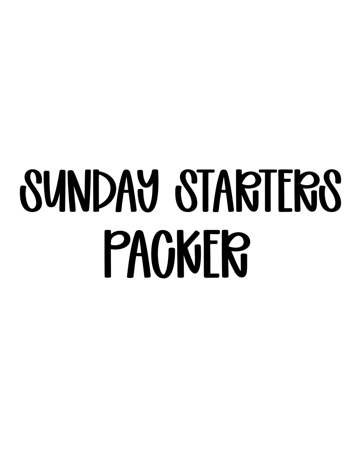 PACKER | SUNDAY STARTERS
